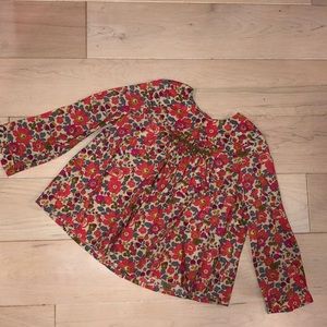 Bonpoint girls smocked floral blouse